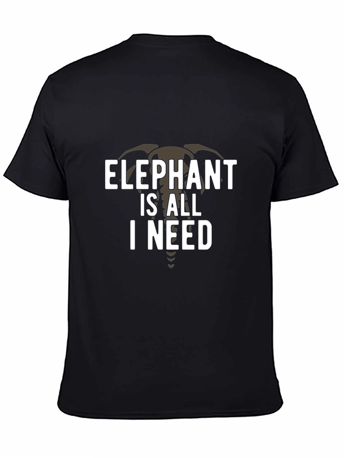 Elephant Is All I Need Graphic Tee - Black