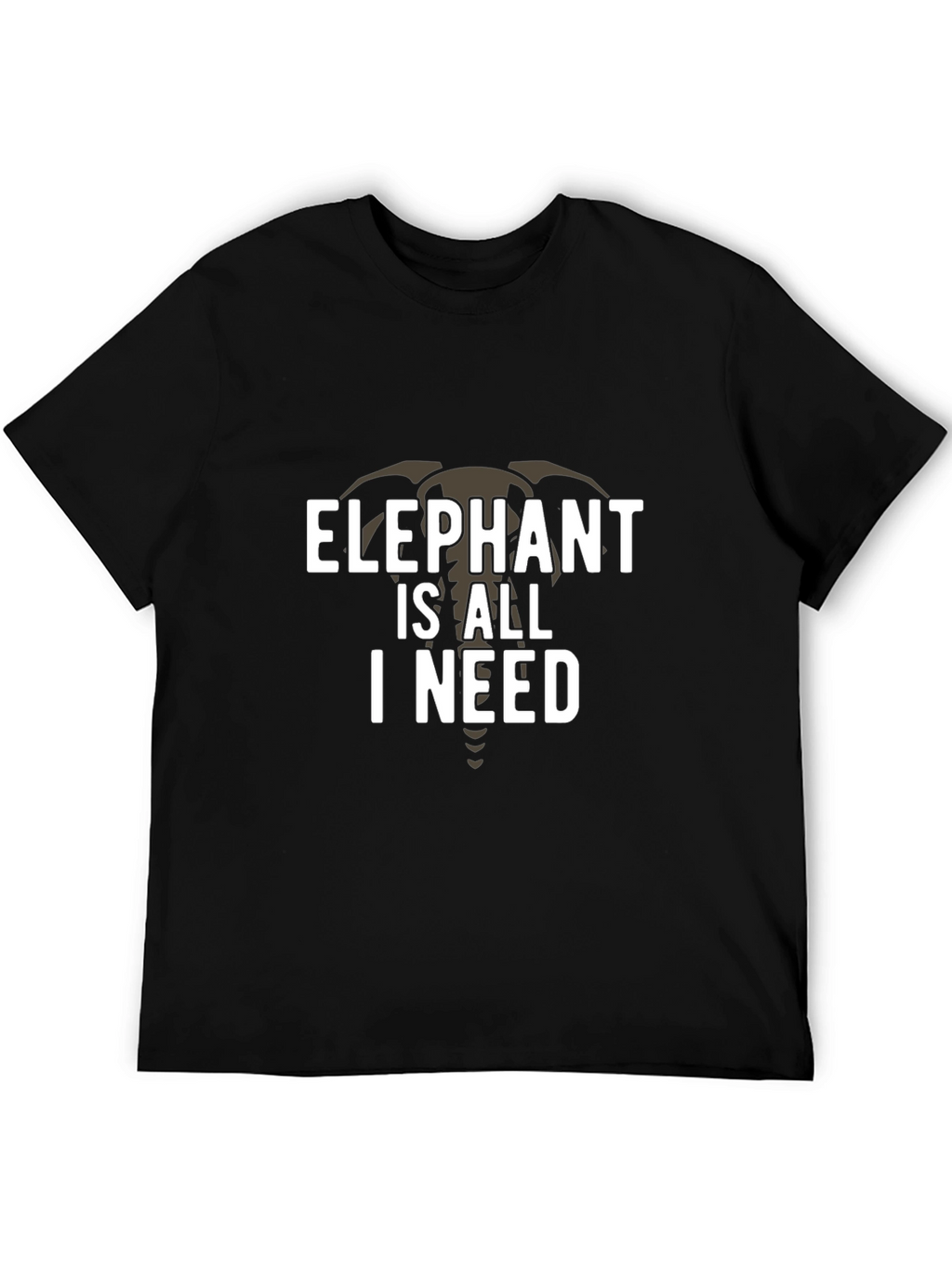 Elephant Is All I Need Graphic Tee - Black