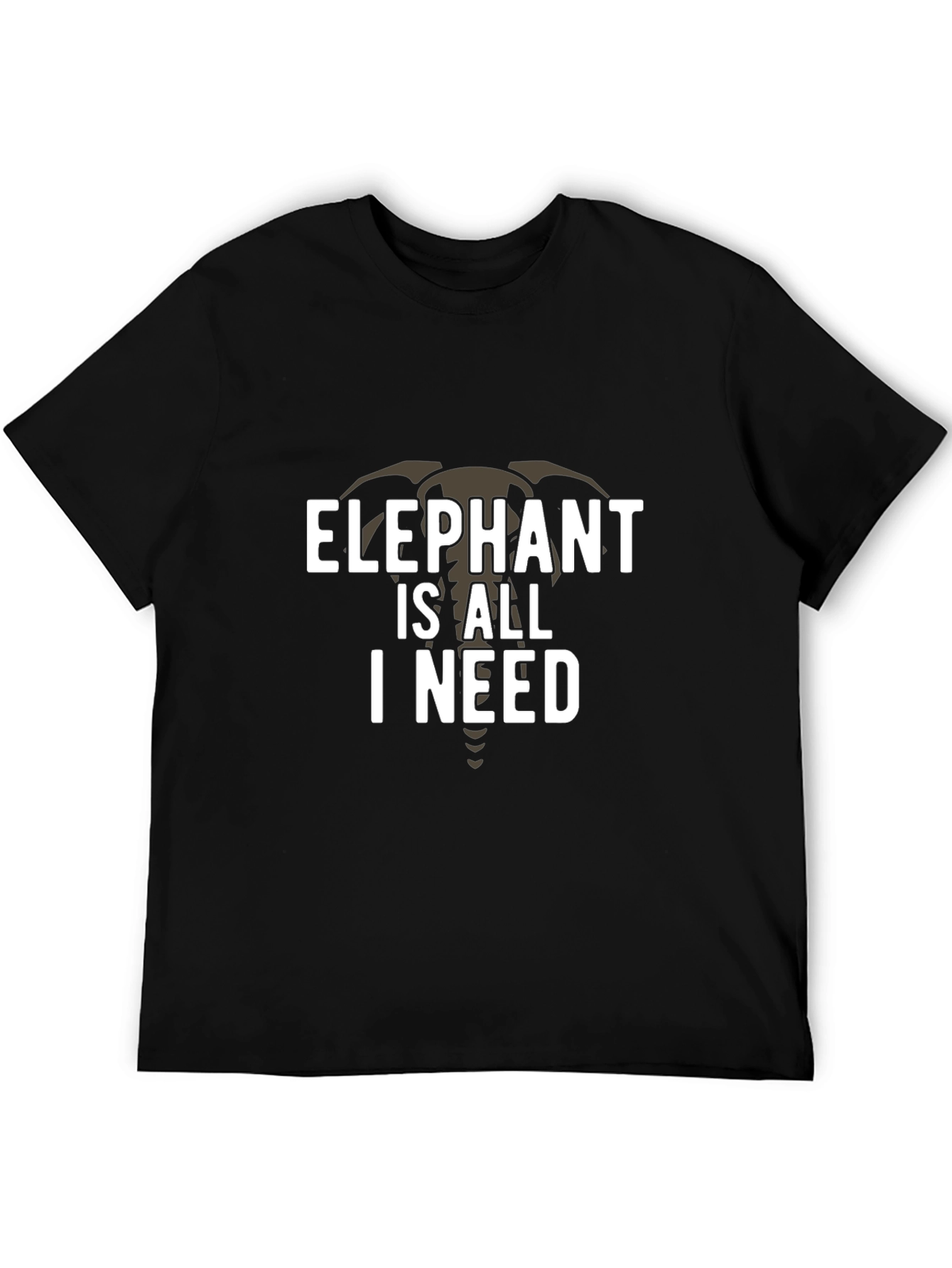 Elephant Is All I Need Graphic Tee - Black