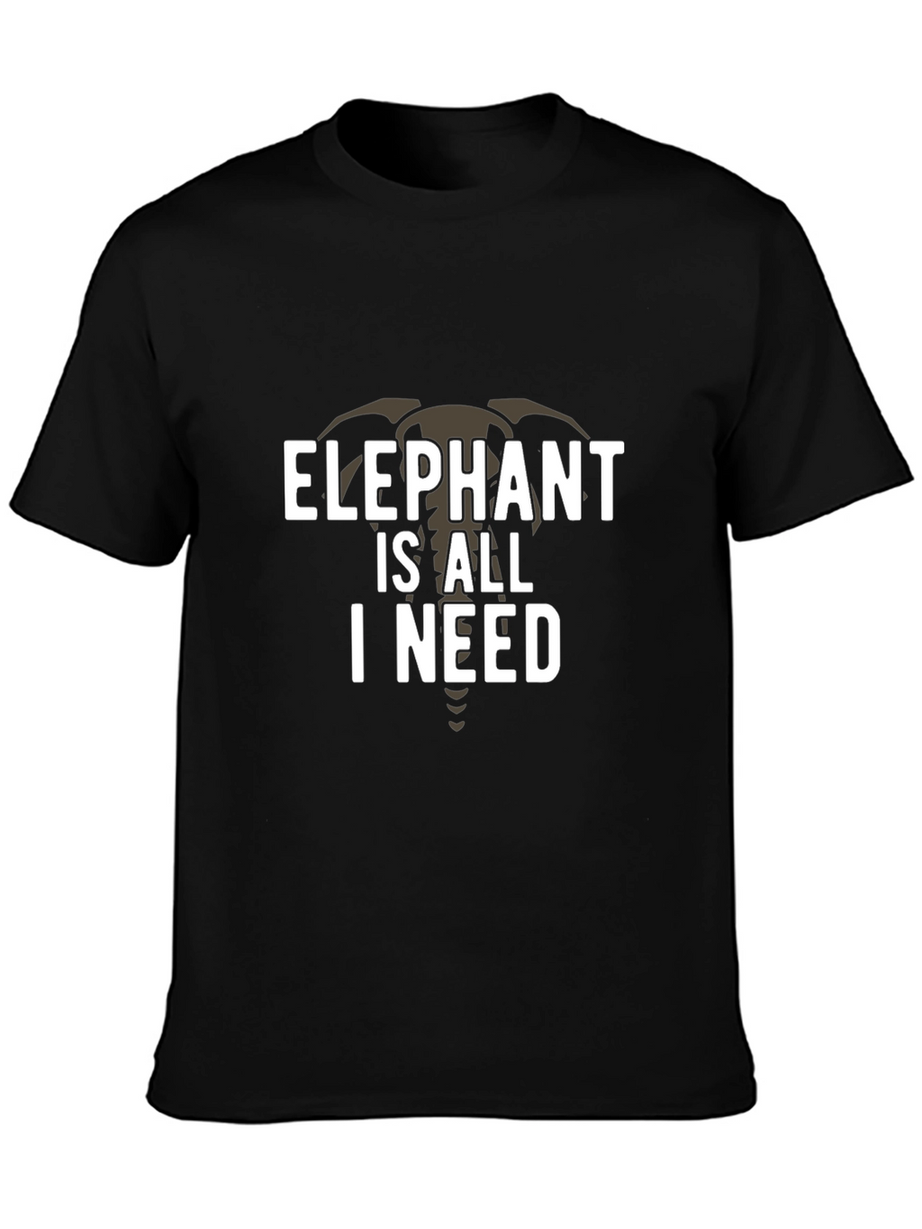 Elephant Is All I Need Graphic Tee - Black