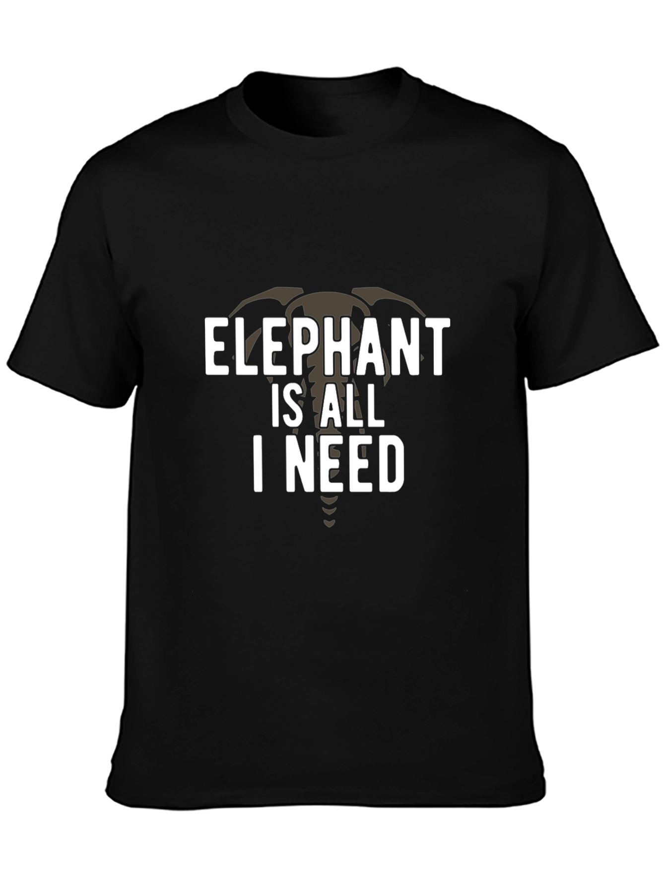 Elephant Is All I Need Graphic Tee - Black