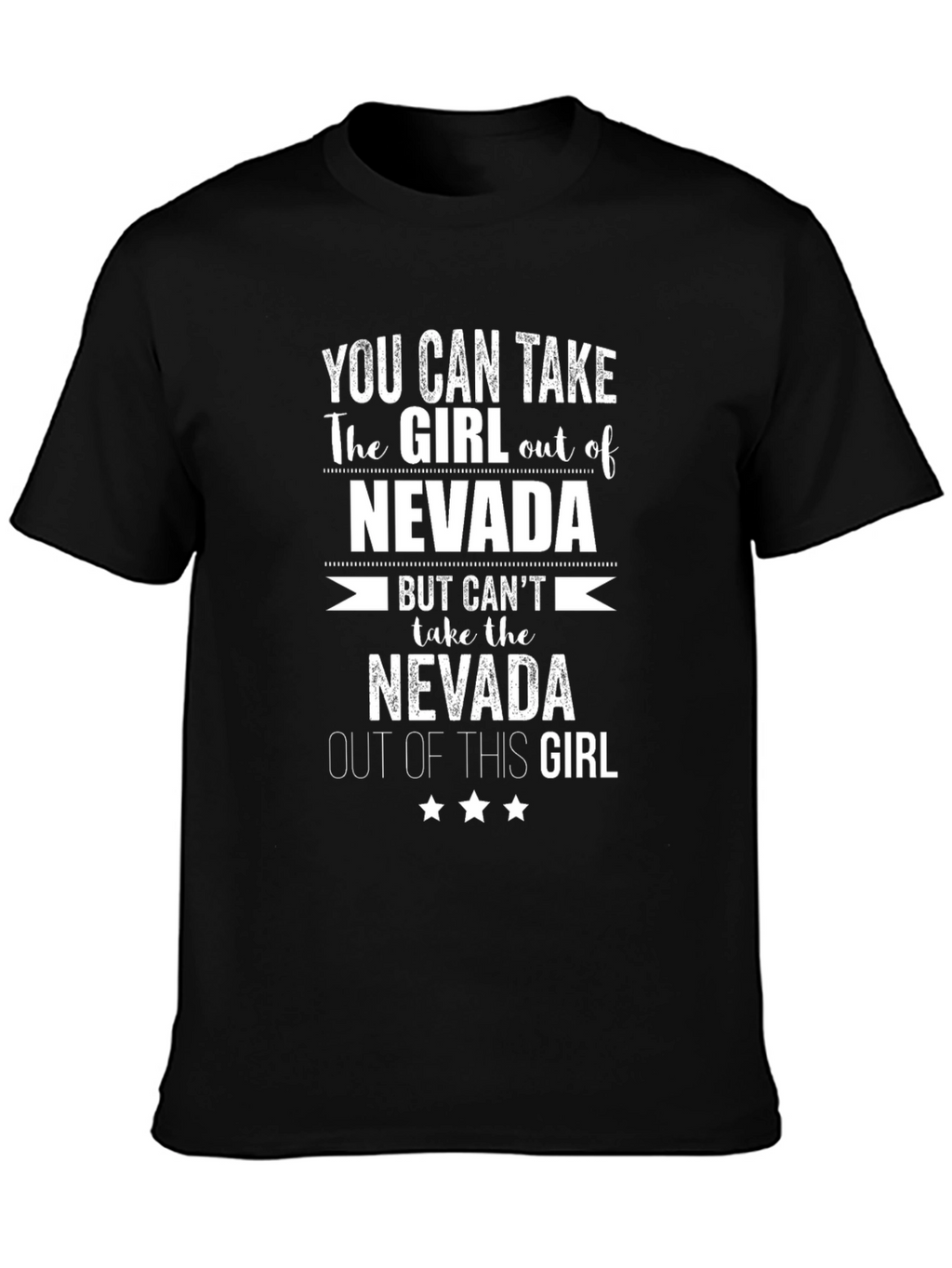 Nevada Girl Black Graphic T-Shirt