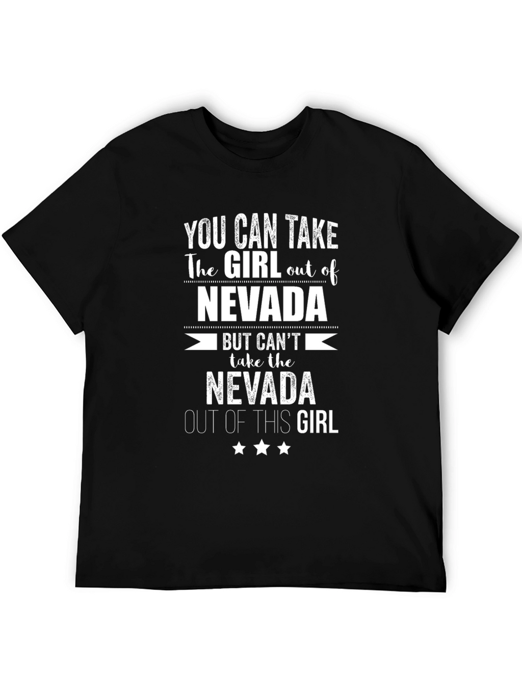 Nevada Girl Black Graphic T-Shirt