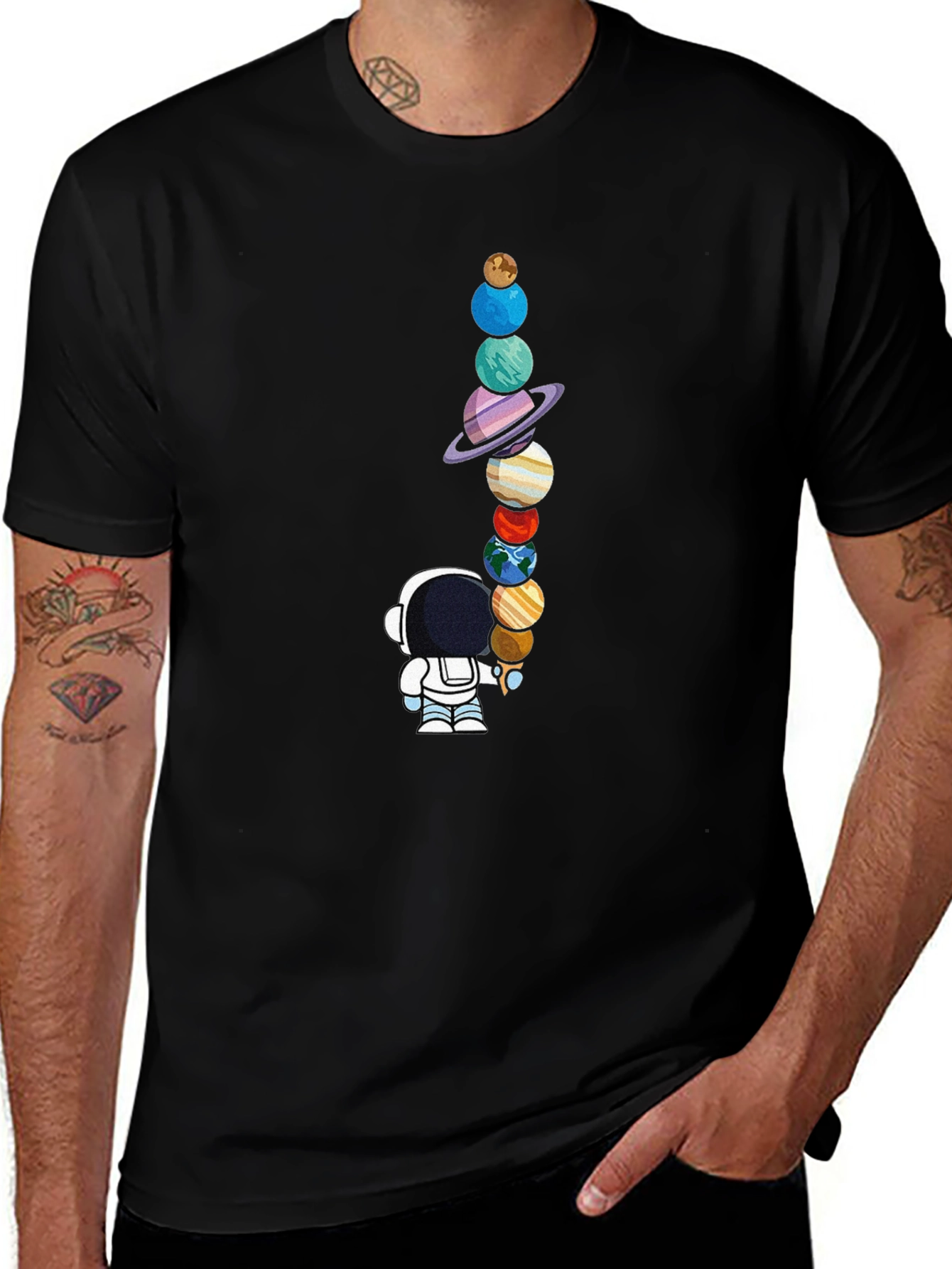 Astronaut & Planets Graphic T-Shirt