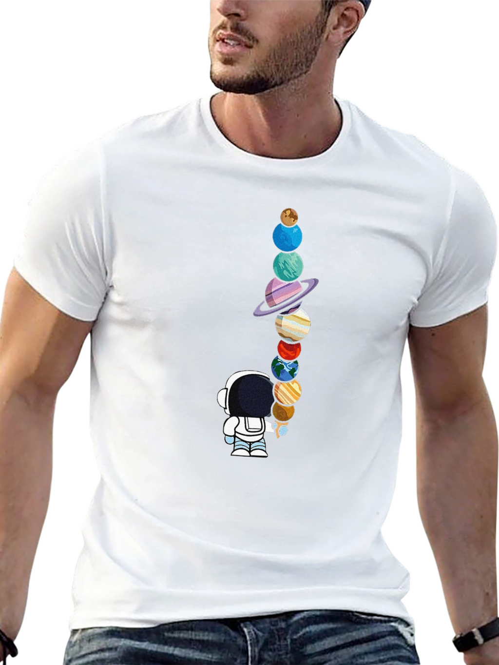 Astronaut & Planets Graphic T-Shirt