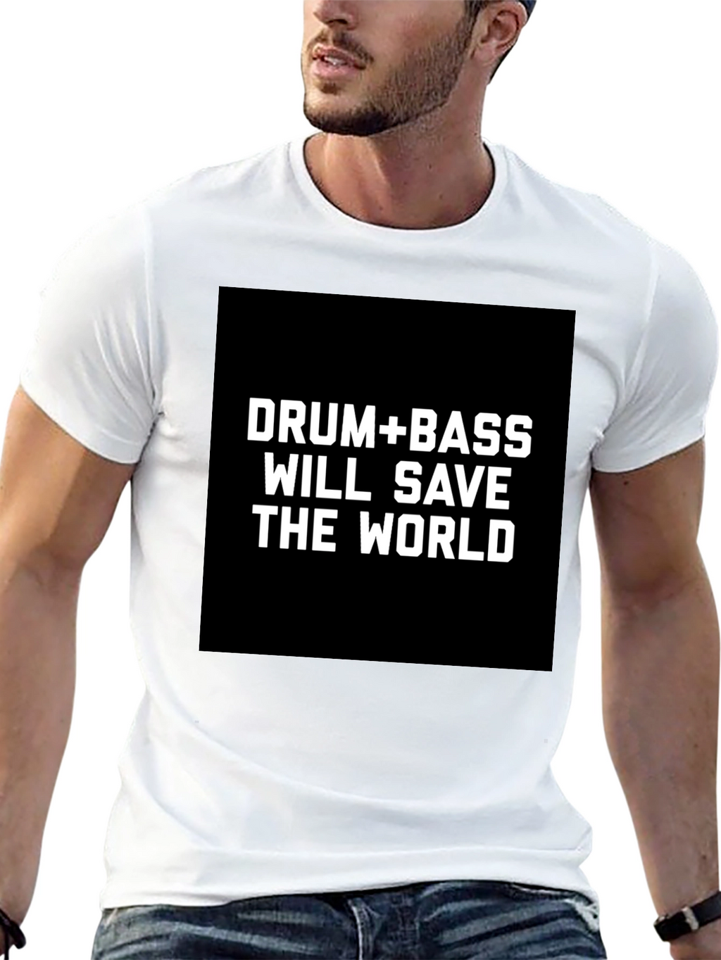 Drum & Bass Save The World Black T-Shirt