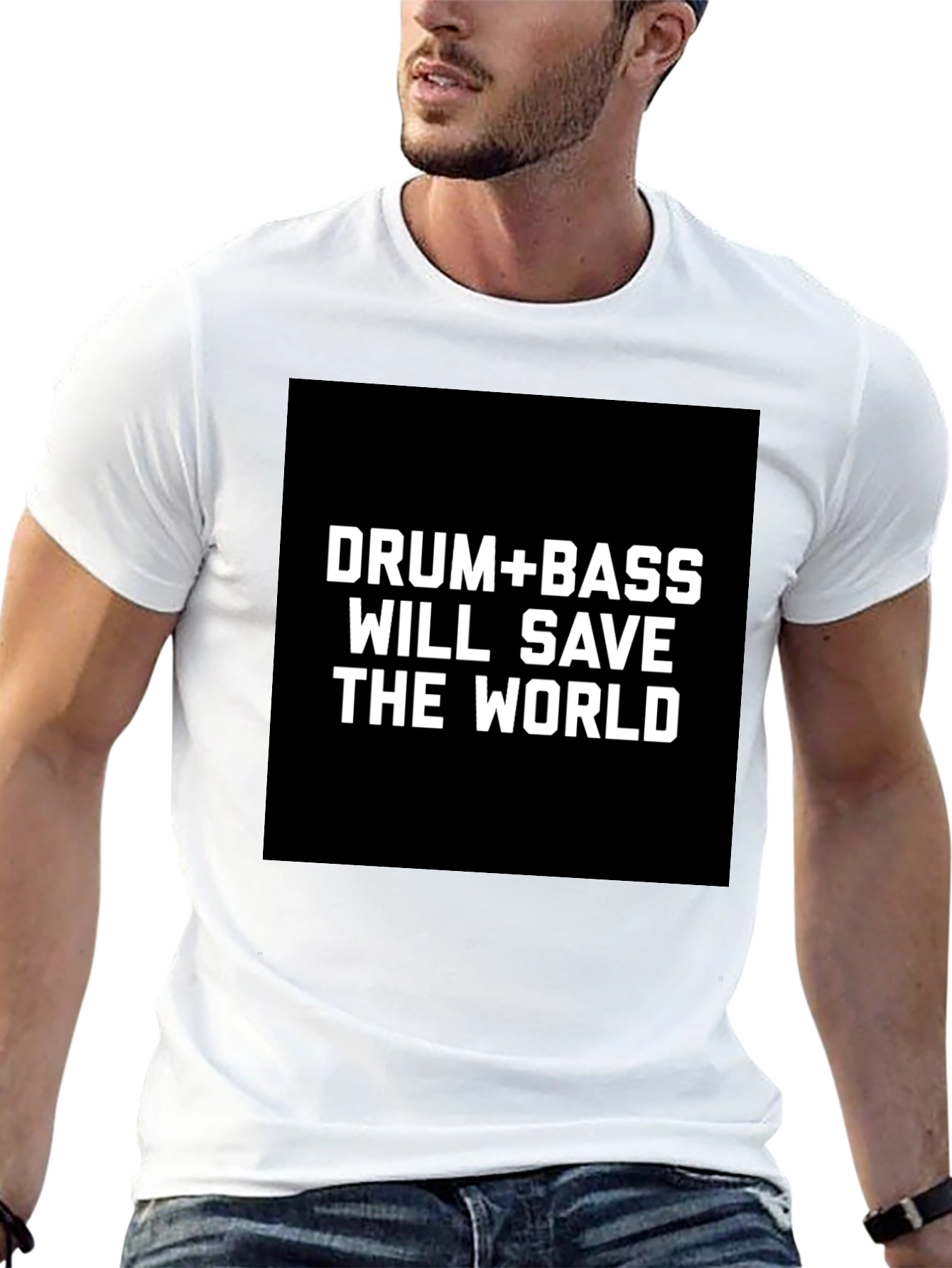 Drum & Bass Save The World Black T-Shirt