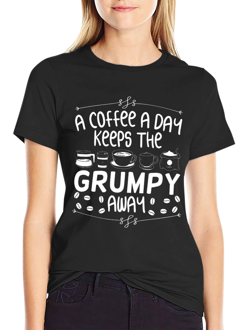 Coffee A Day Keeps The Grumpy Away T-Shirt