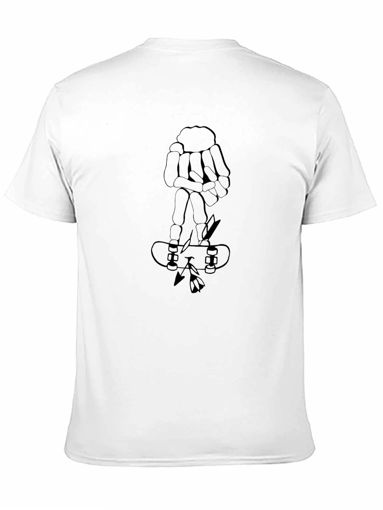 Skateboard Skeleton Hand Graphic Tee