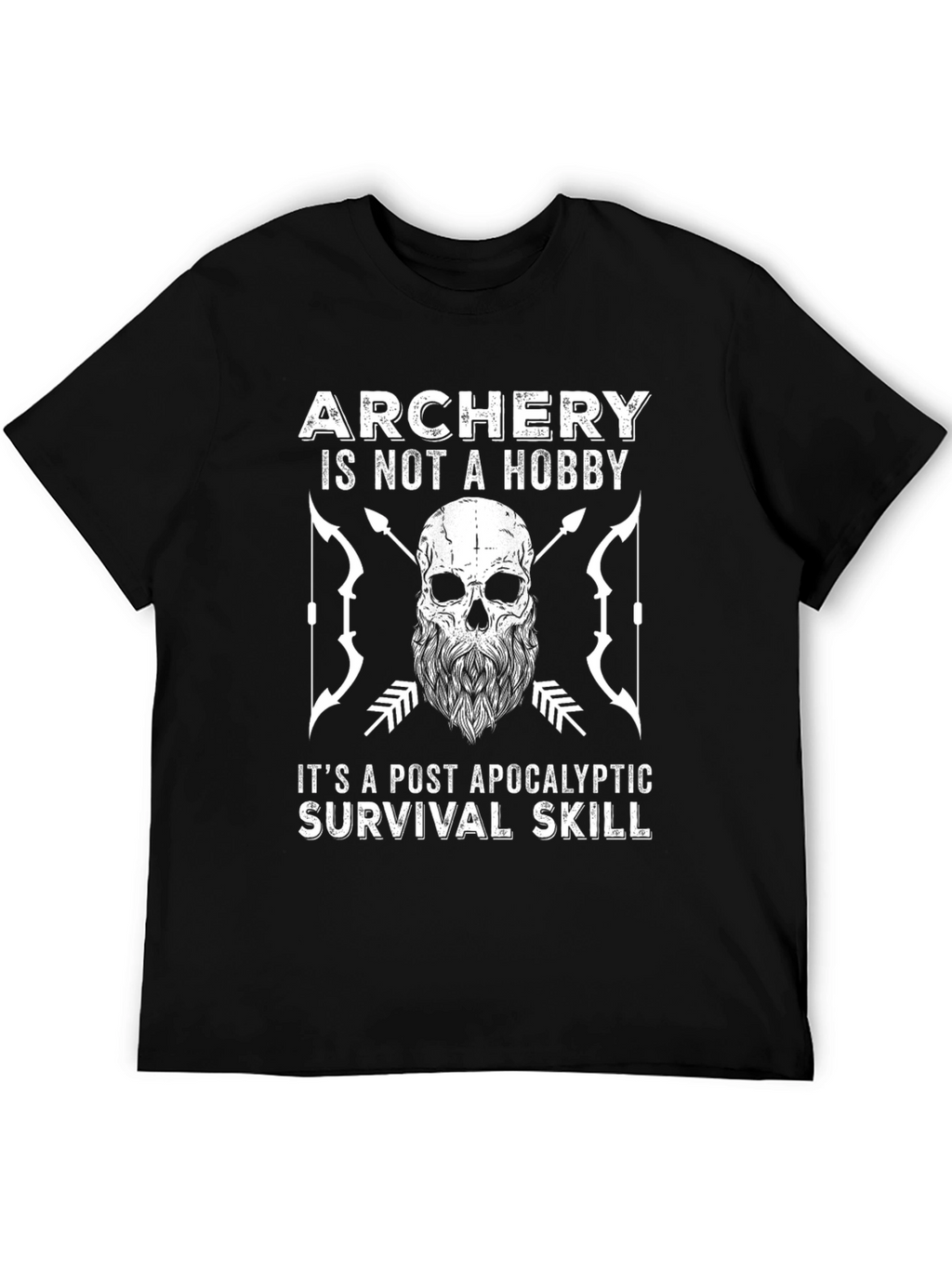 Archery Survival Skill Graphic Tee - Post Apocalyptic Style