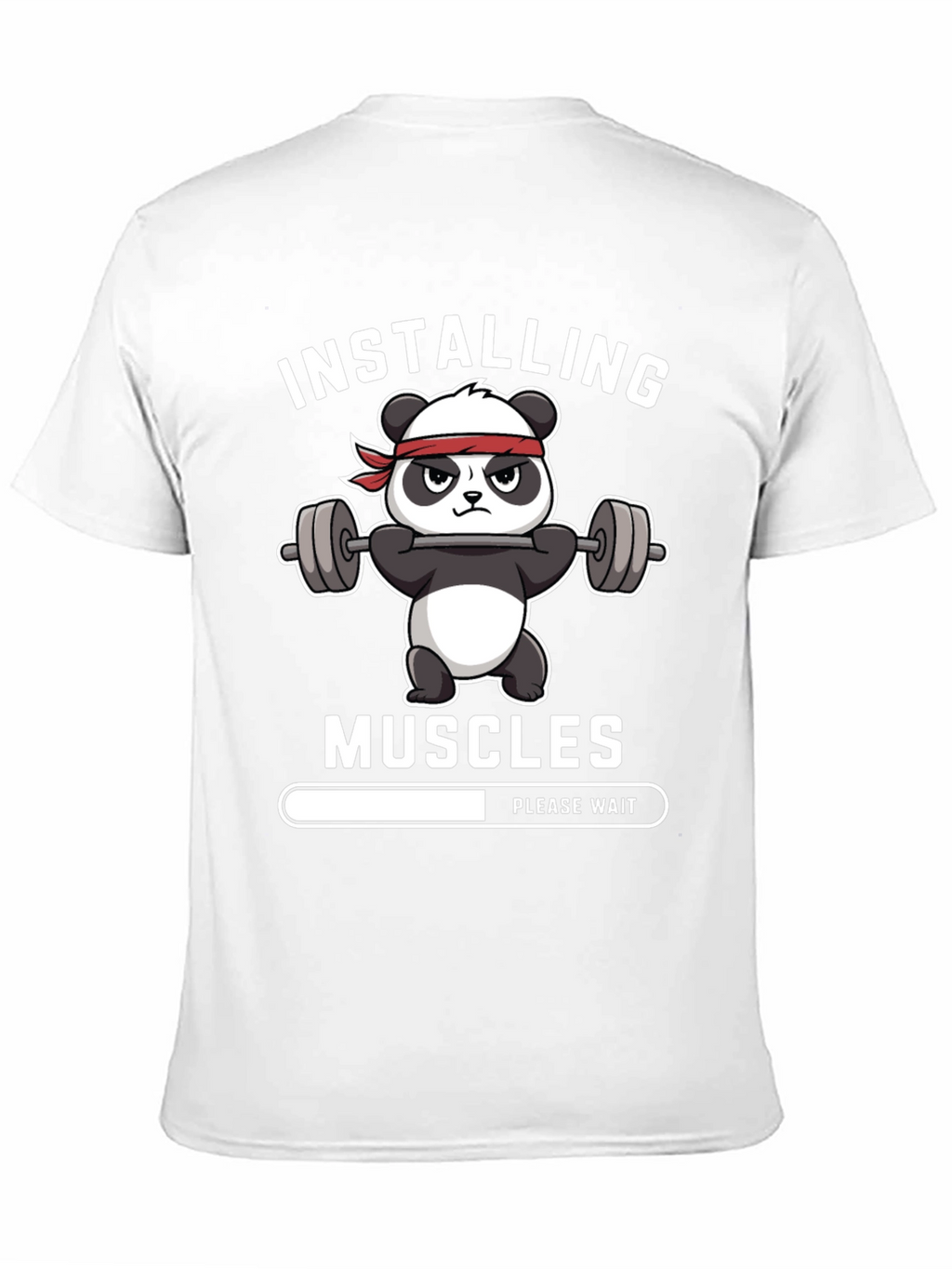 Installing Muscles Funny Gym Panda T-Shirt