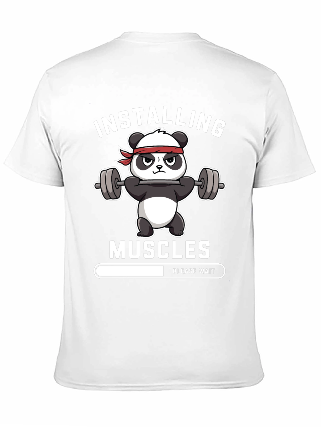 Installing Muscles Funny Gym Panda T-Shirt