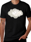 Geometric Cloud Graphic Tee - Modern Style