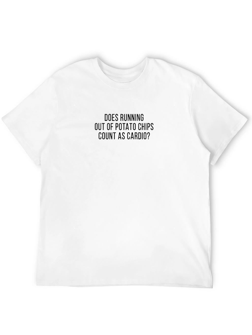 Funny Cardio Potato Chips Graphic T-Shirt