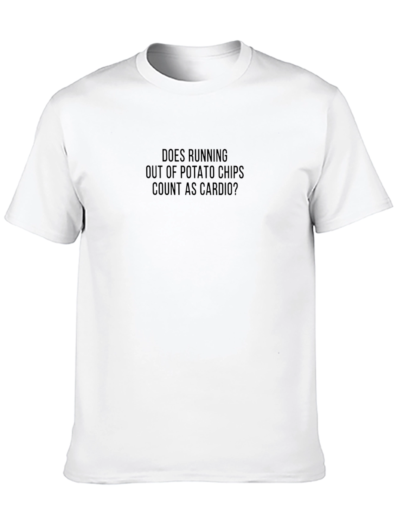 Funny Cardio Potato Chips Graphic T-Shirt