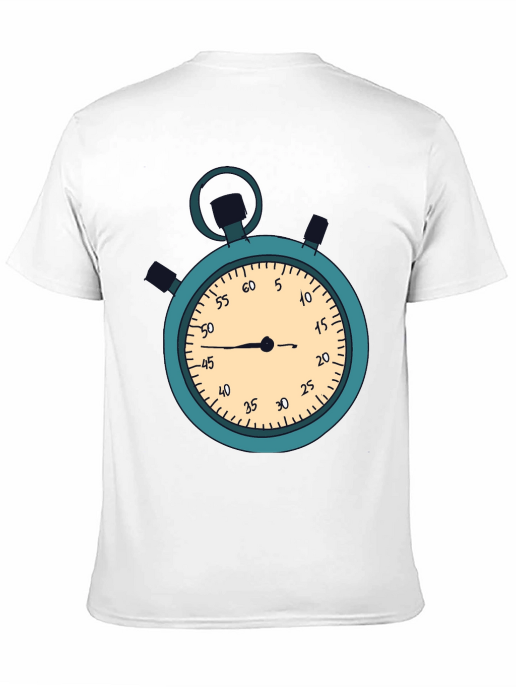 Stopwatch Graphic T-Shirt - Black Casual