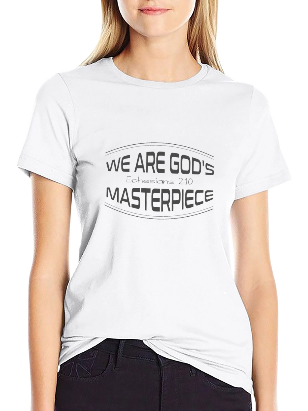 We are Gods Masterpiece Black Tee