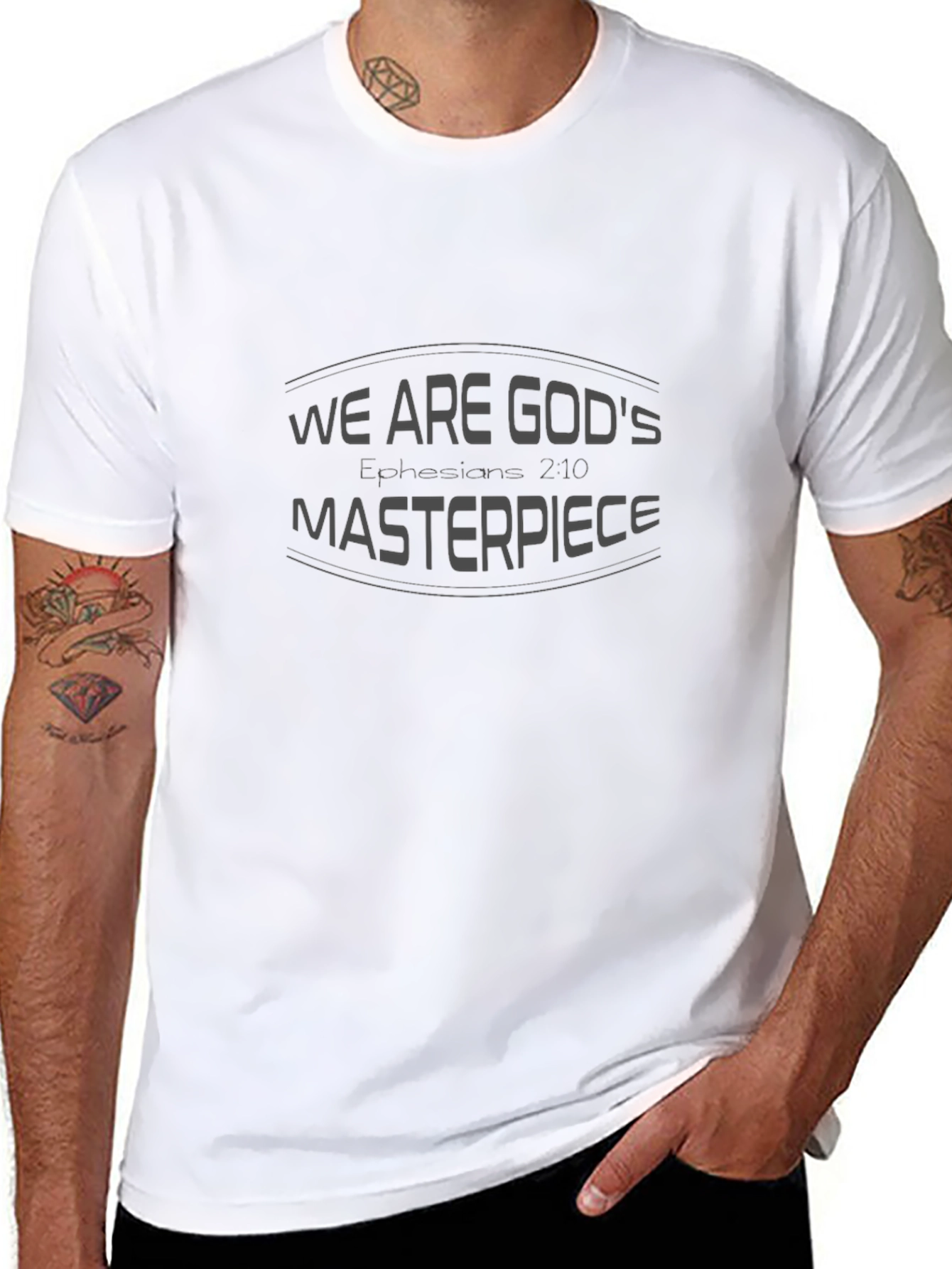 We are Gods Masterpiece Black Tee