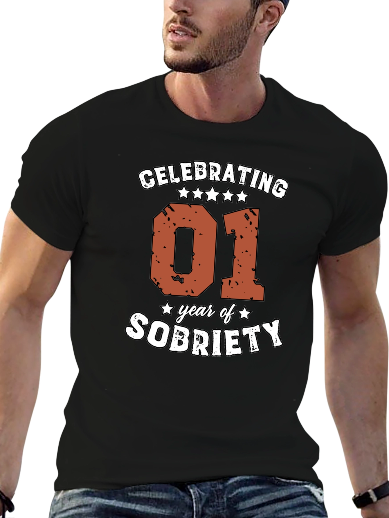 Celebrating 01 Year of Sobriety Graphic Tee
