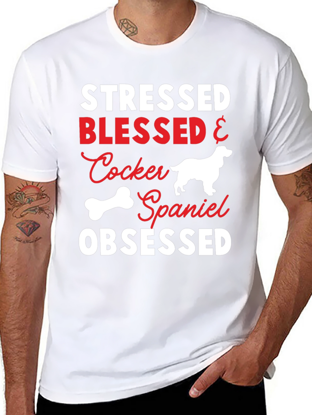 Stressed Blessed Cocker Spaniel Obsessed T-Shirt