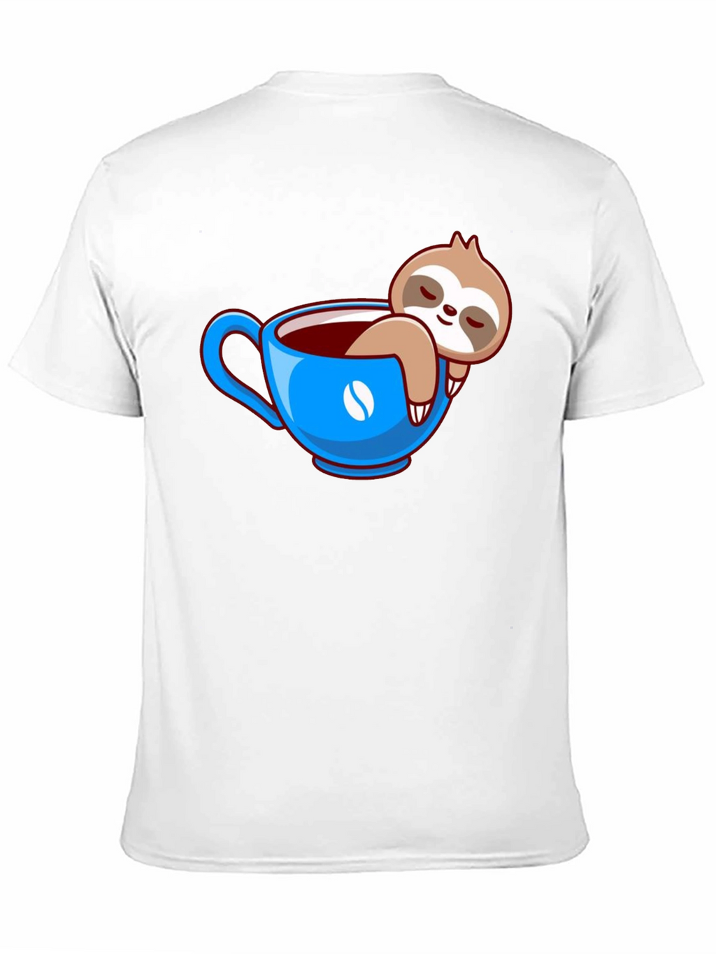 Sloth in Coffee Cup Graphic Tee - Relaxed Fit