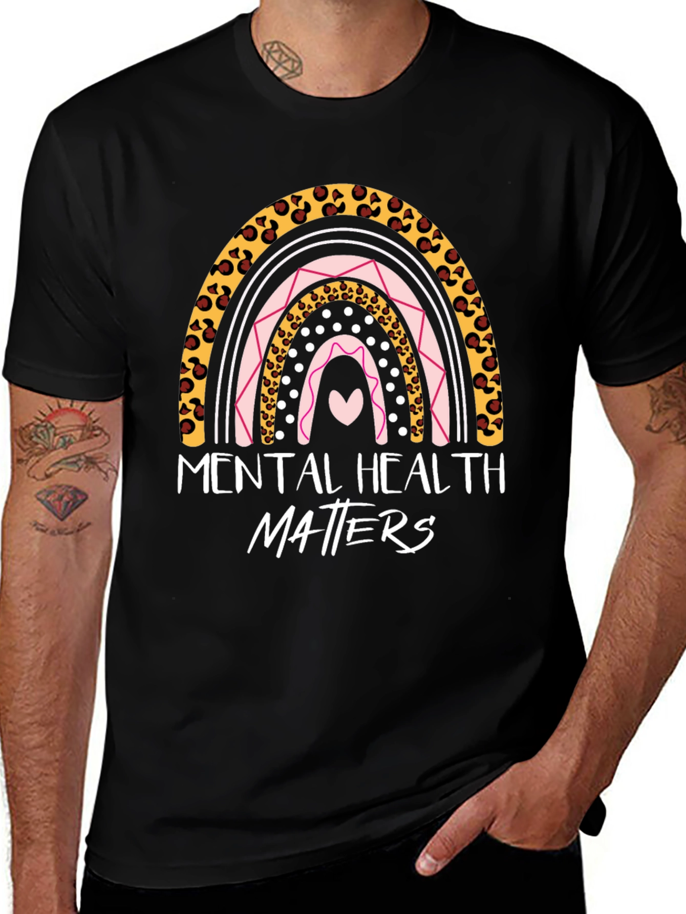 Mental Health Matters Rainbow Graphic Tee