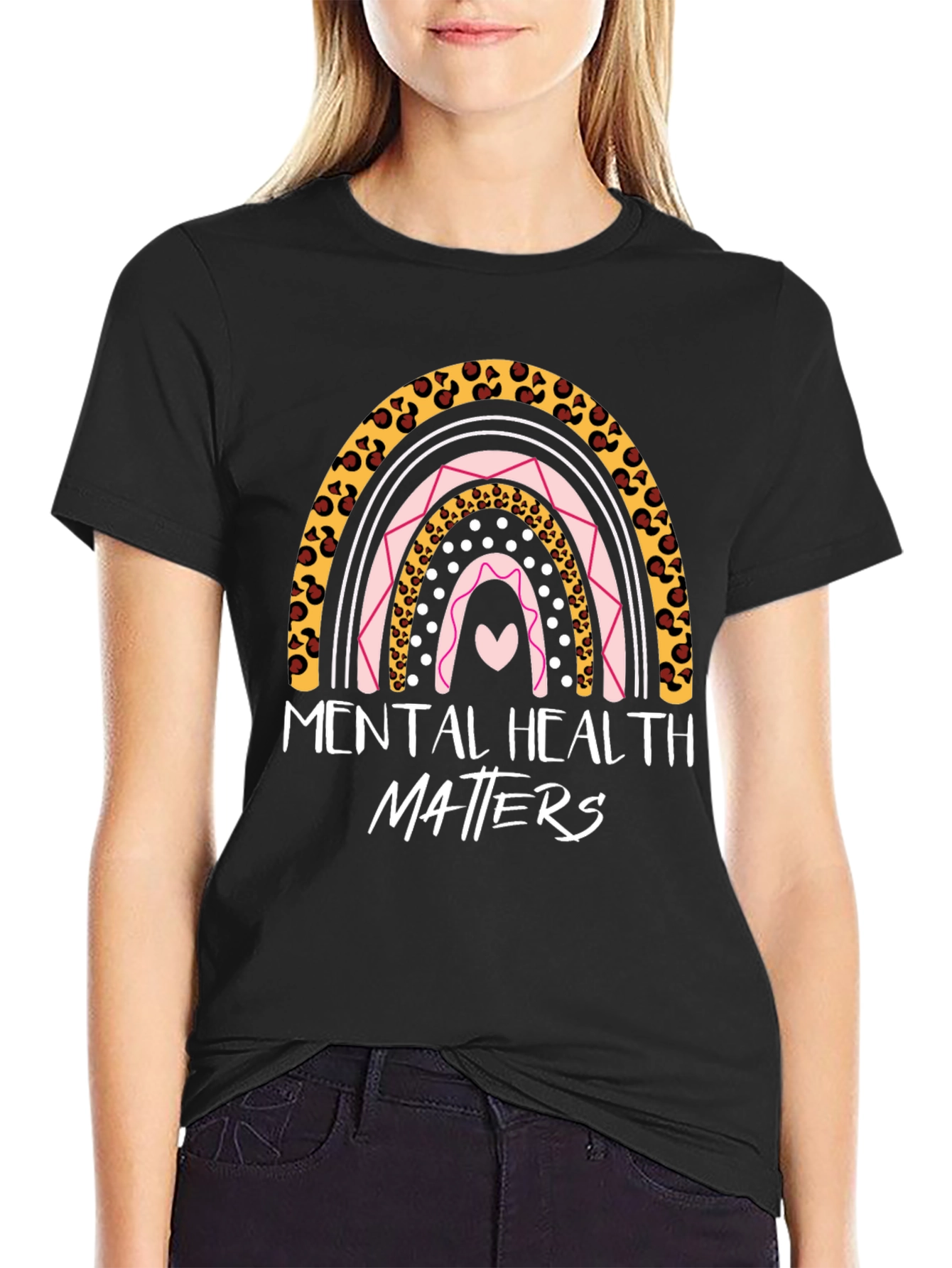 Mental Health Matters Rainbow Graphic Tee