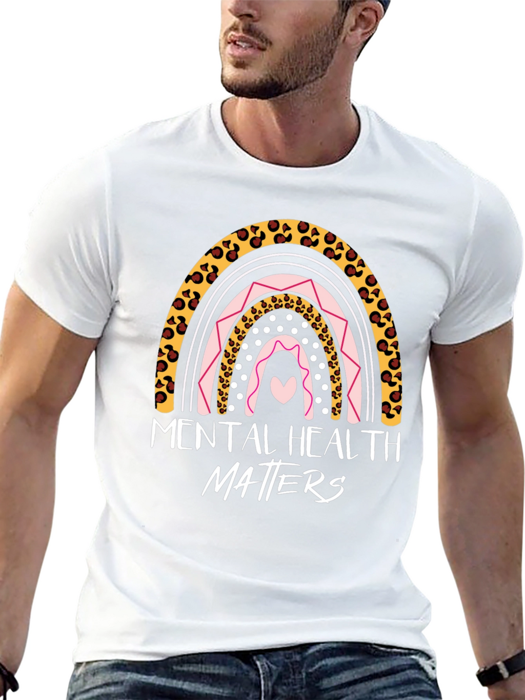 Mental Health Matters Rainbow Graphic Tee
