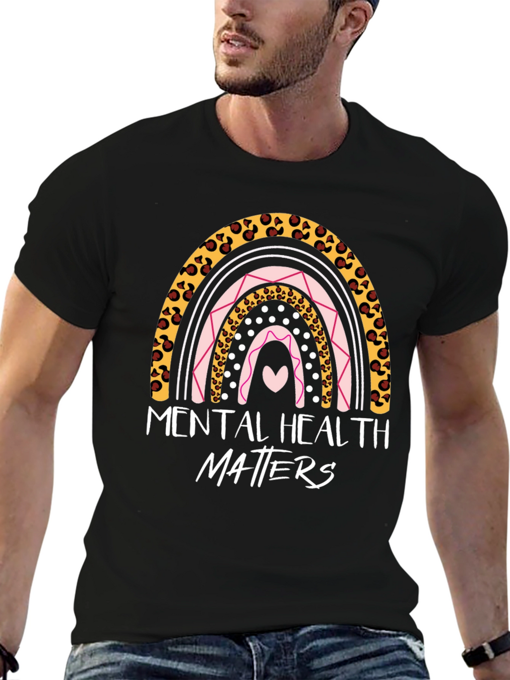 Mental Health Matters Rainbow Graphic Tee