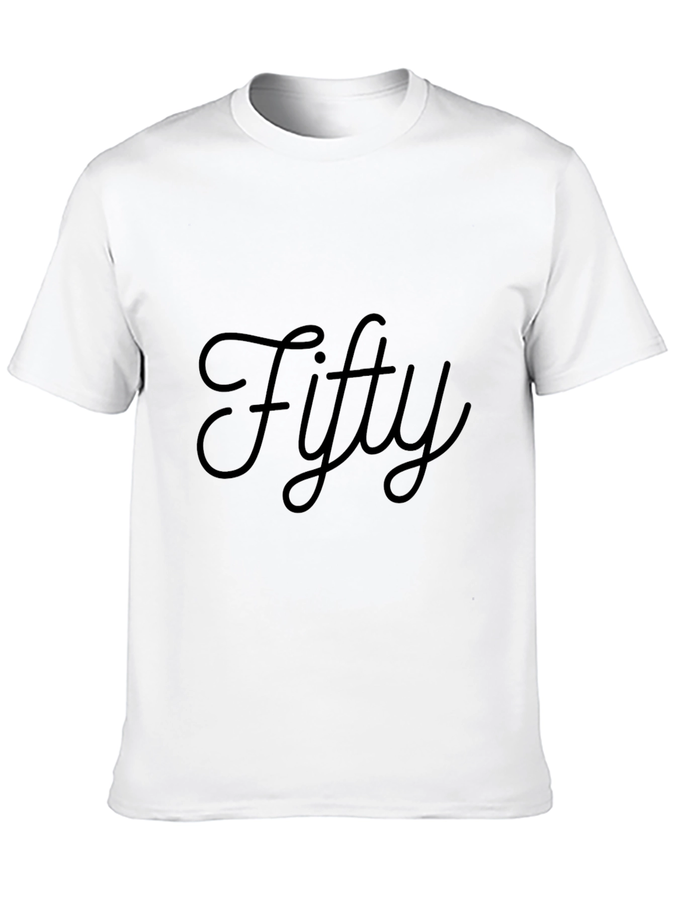 Fifty Black T-Shirt - Stylish Birthday Gift Idea