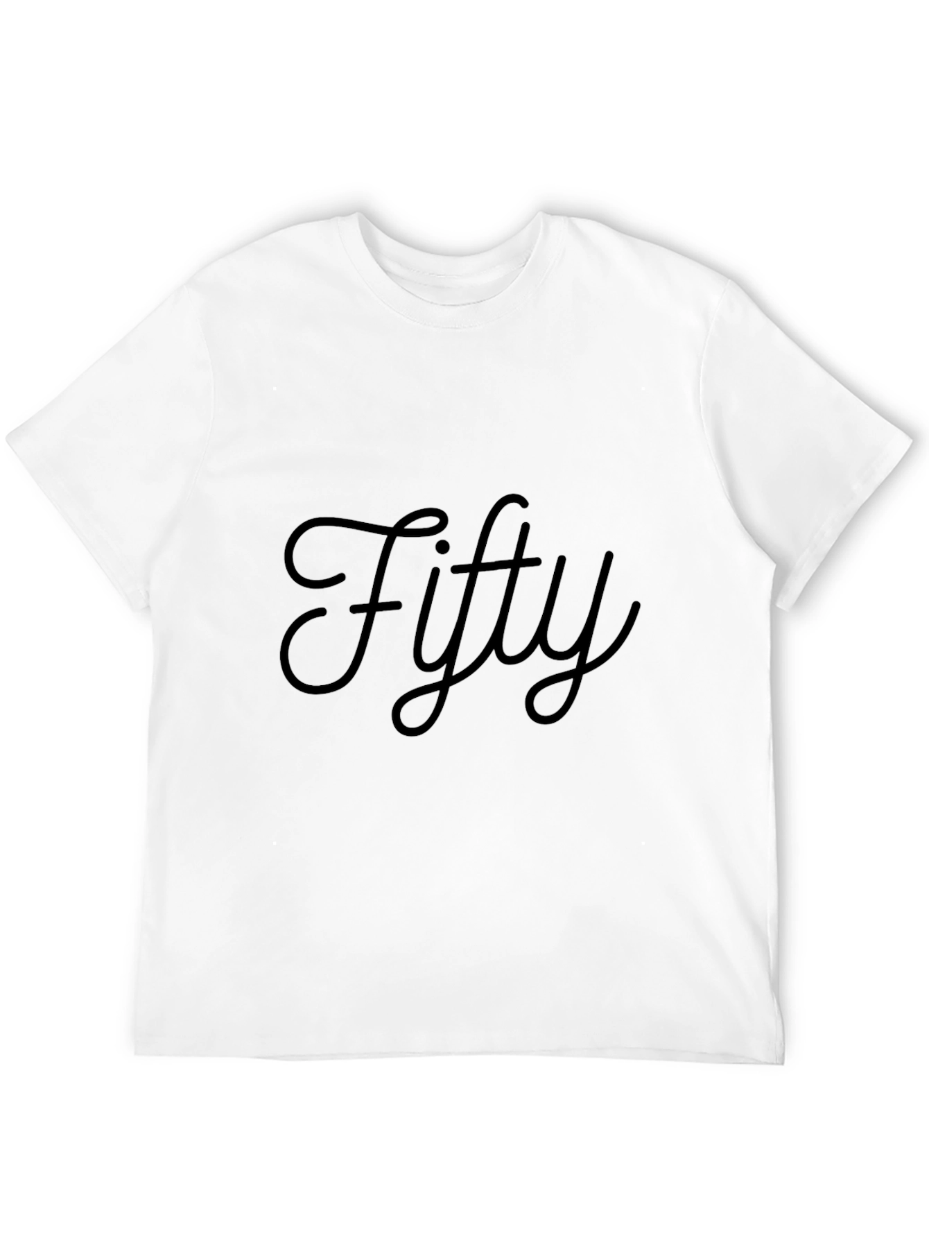 Fifty Black T-Shirt - Stylish Birthday Gift Idea
