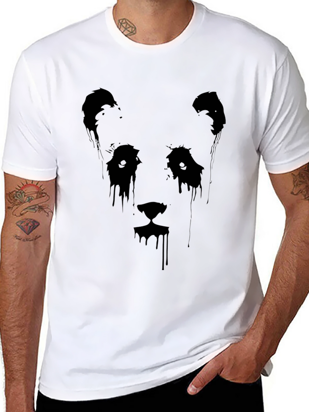 Black Panda Graphic Tee - Mens Short Sleeve
