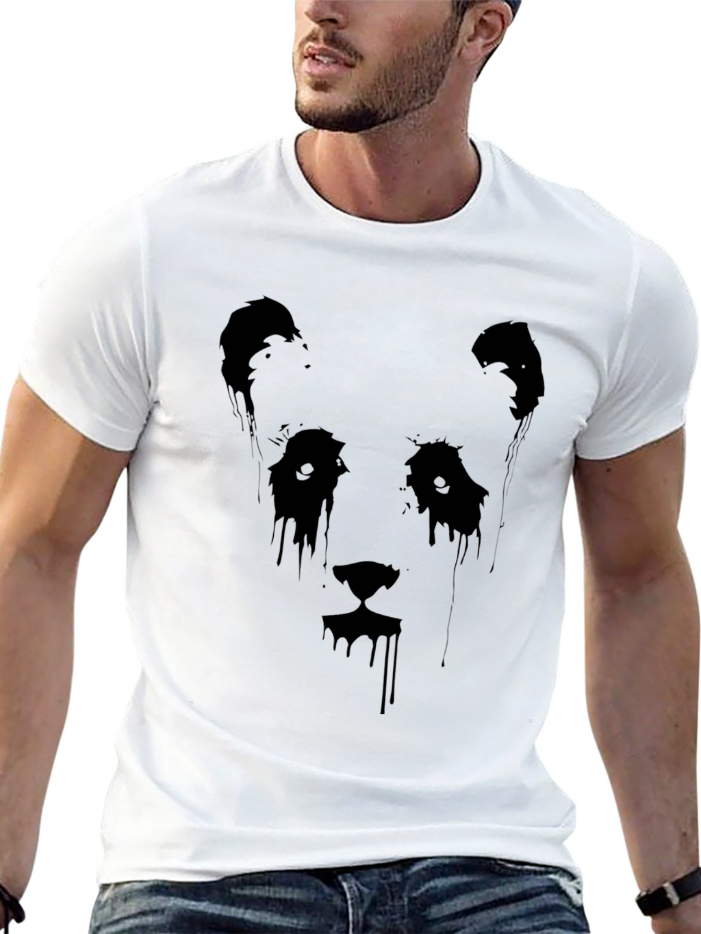 Black Panda Graphic Tee - Mens Short Sleeve
