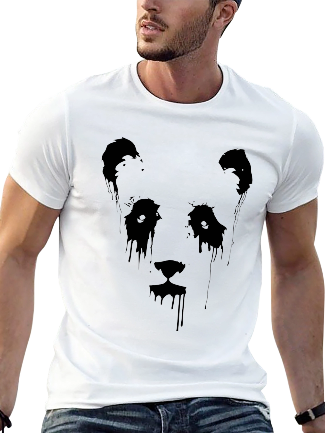 Black Panda Graphic Tee - Mens Short Sleeve