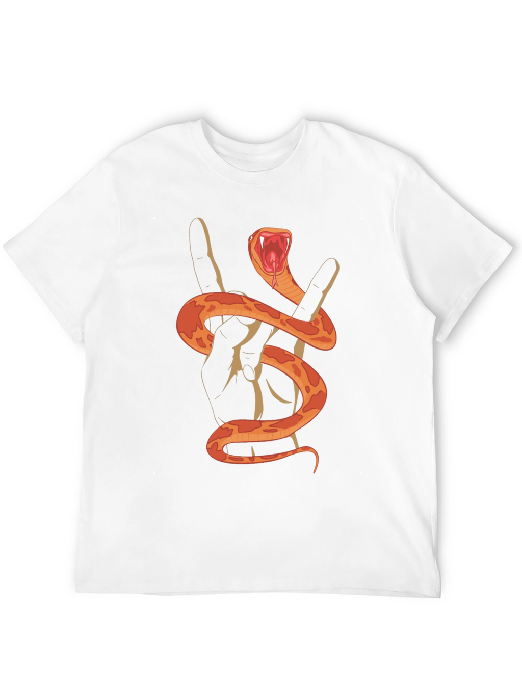 Rock On Snake Graphic Tee - Black