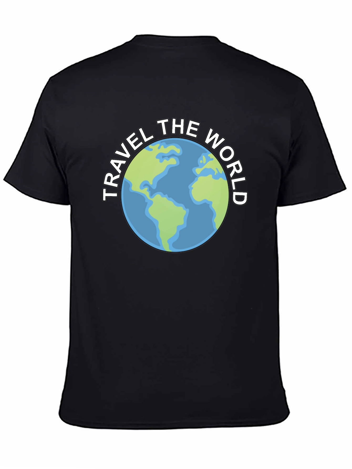 Travel The World Graphic Tee - Black Unisex T-Shirt