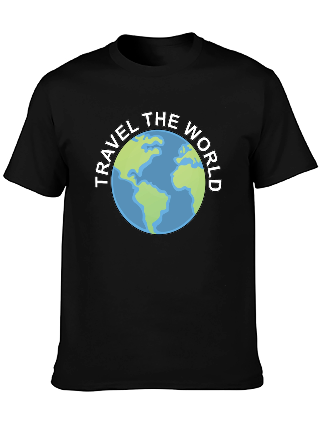 Travel The World Graphic Tee - Black Unisex T-Shirt