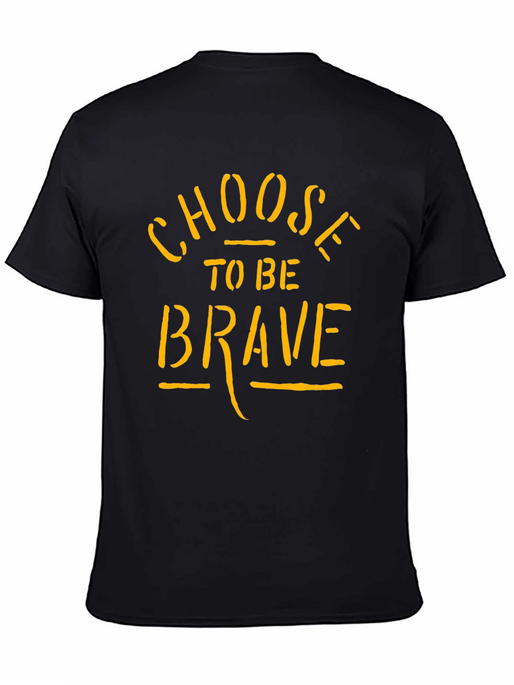 Choose To Be Brave Black Graphic T-Shirt