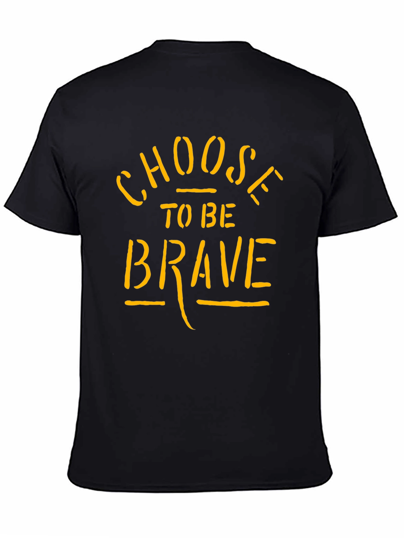 Choose To Be Brave Black Graphic T-Shirt