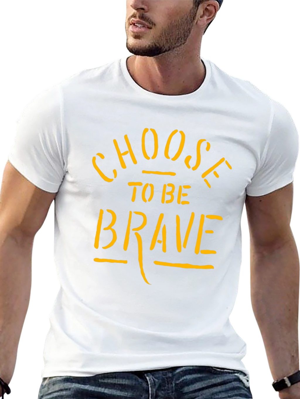 Choose To Be Brave Black Graphic T-Shirt