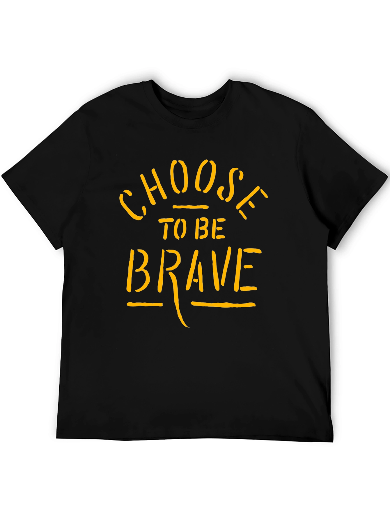Choose To Be Brave Black Graphic T-Shirt