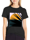 Sunset Palm Graphic Tee - Unique Abstract Design