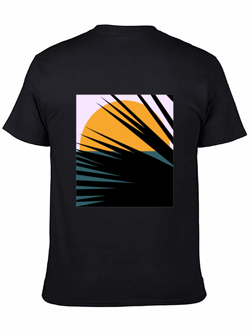 Sunset Palm Graphic Tee - Unique Abstract Design