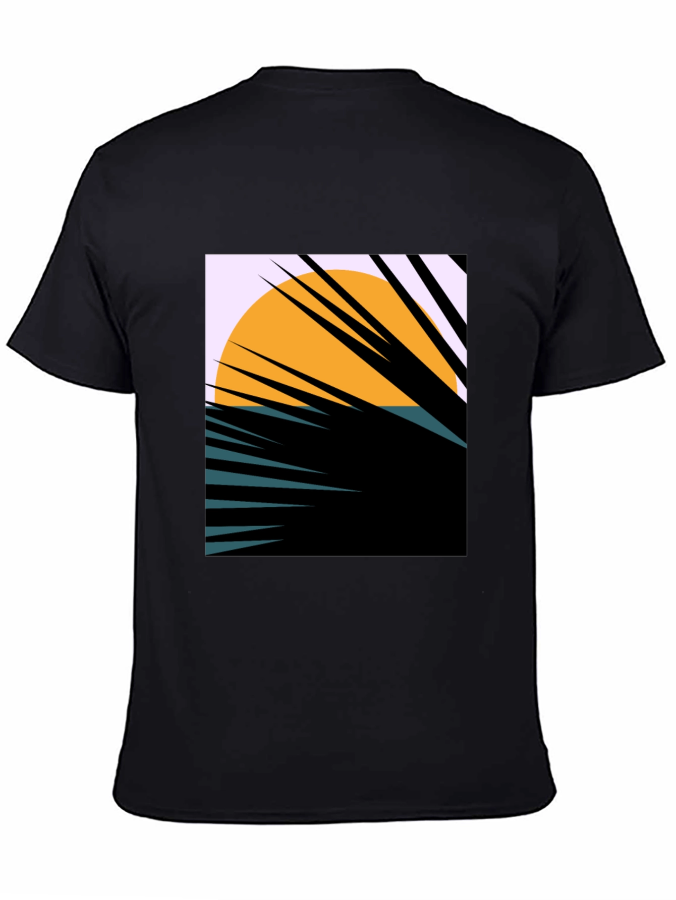Sunset Palm Graphic Tee - Unique Abstract Design