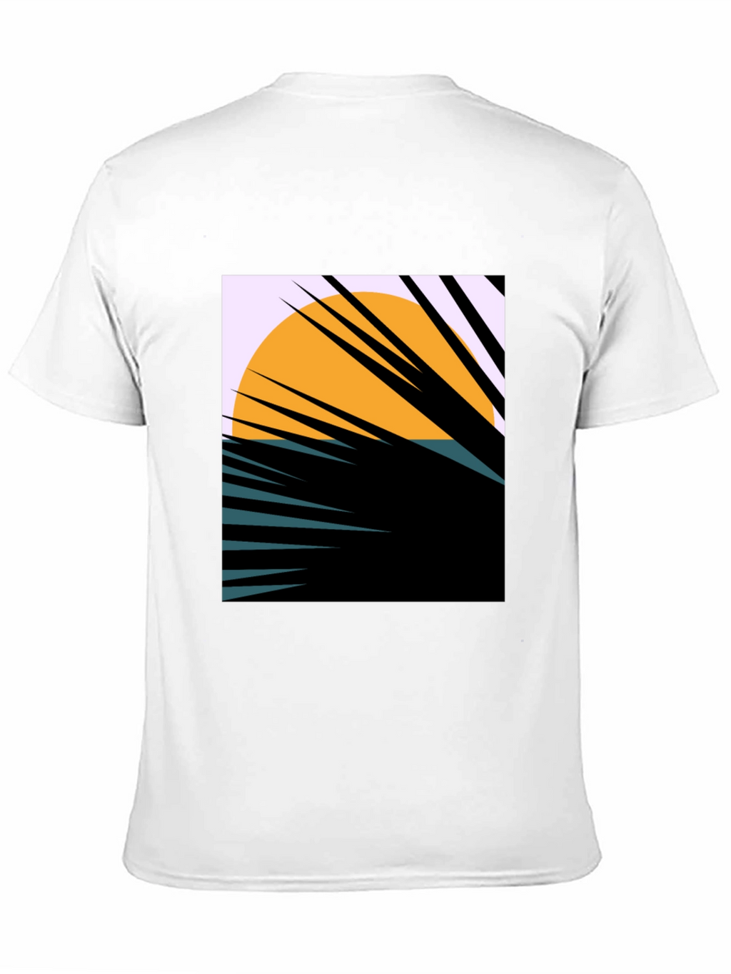 Sunset Palm Graphic Tee - Unique Abstract Design