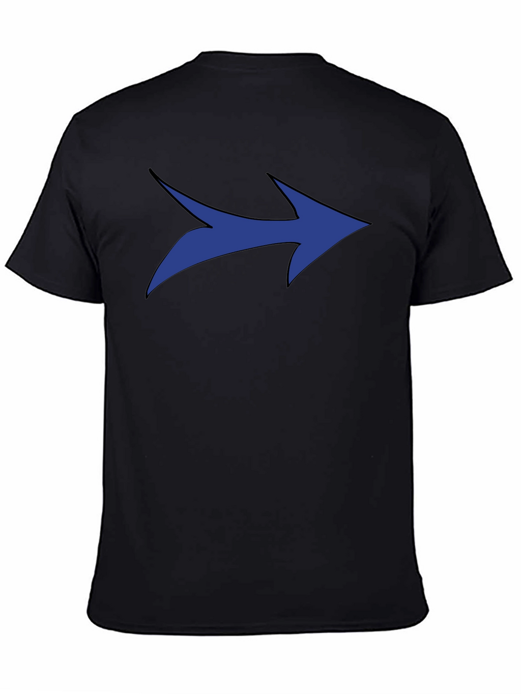 Blue Arrow Graphic Black T-Shirt - Modern Style