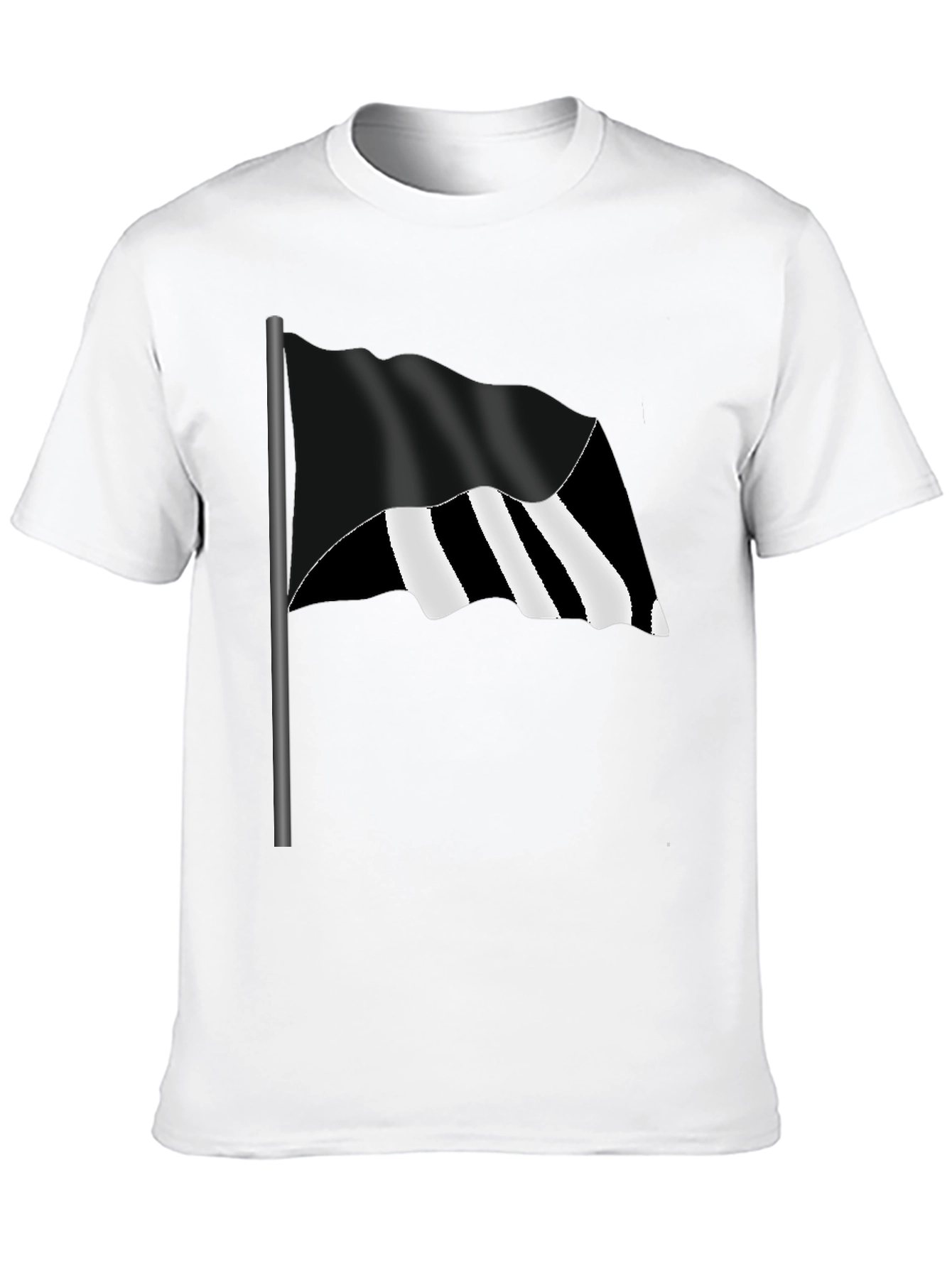 Striped Flag Graphic Tee - Bold Style