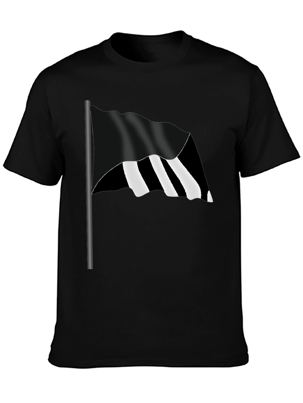 Striped Flag Graphic Tee - Bold Style