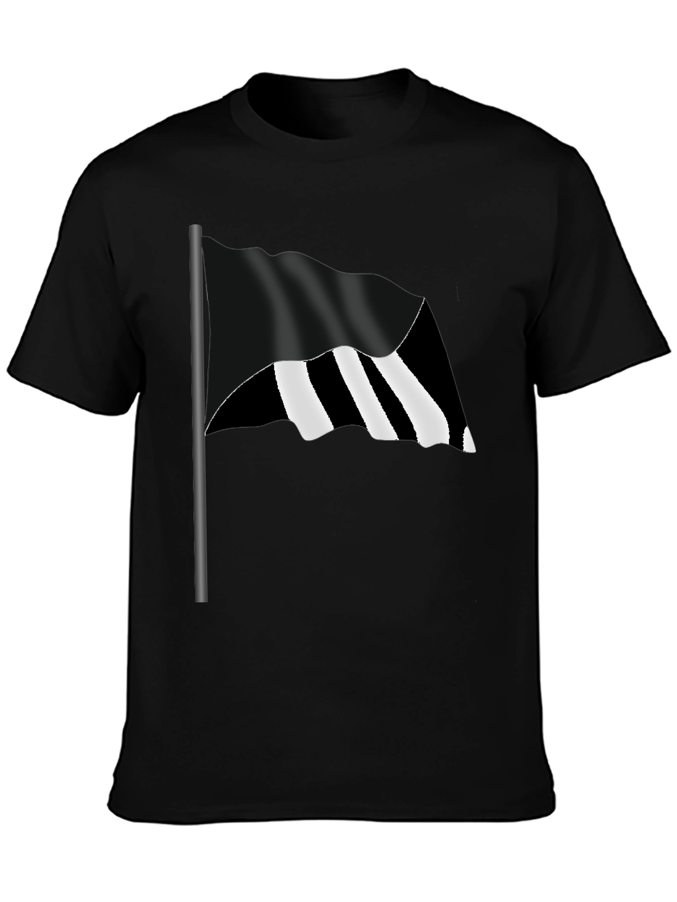 Striped Flag Graphic Tee - Bold Style