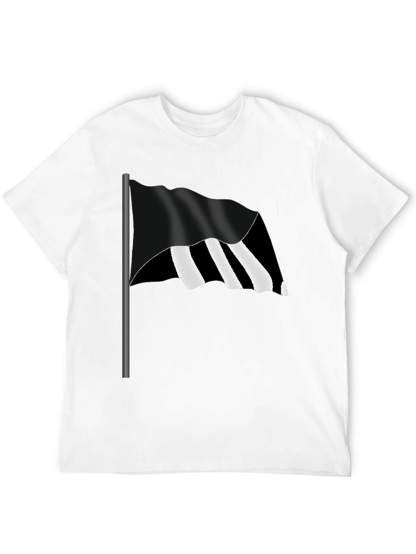 Striped Flag Graphic Tee - Bold Style
